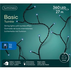 Lumineo Kerstverlichting - blauw - twinkle - 32 meter - Kerstverlichting kerstboom