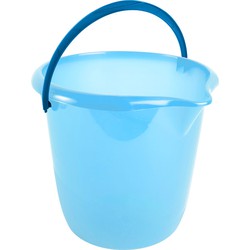 Blauwe schoonmaakemmers/huishoudemmers 10 liter van dia 28 cm - Emmers