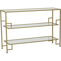 Light&living Side table 120x35x80 cm SUTERA glas helder-goud