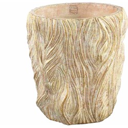 PTMD Bloempot Alexio - 40x40x40 cm - Cement - Creme