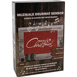 Deurmat onderlegger kerstmuziek 35x25cm incl 2xAA try me - HIT