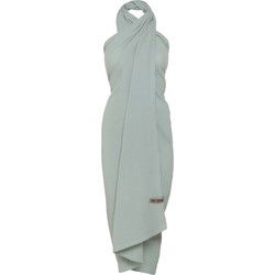 Knit Factory Liv Pareo/XL Sjaal - Vintage Green - 100% biologisch katoen