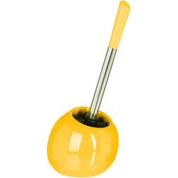 5five Toiletborstel met houder - glans geel - keramiek - 36 cm - Toiletborstels
