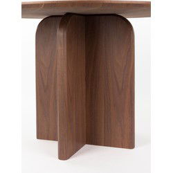 Housecraft Living Laurent Eettafel Rond 120 cm Hout Walnoot kleurig Bruin