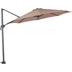 Garden Impressions Hawaii zweefparasol S Ø300 - donker grijs - taupe