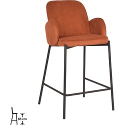 D-MAXX Barkruk Jari - Rust - Ribcord - Zithoogte 65