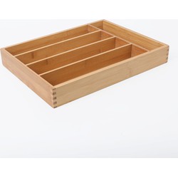 Decopatent® Bamboe - Bestekbak voor keukenla - Bestek organizer - Bestekla - Hoogwaardig - Bamboe - Hout - Bestekcassette