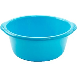Kunststof teiltje/afwasbak rond 20 liter blauw - Afwasbak