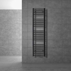 Badkamerradiator Sahara 300x1400 mm antraciet recht met middenaansluiting