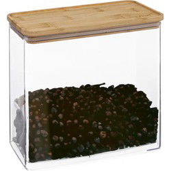 5Five - 2x - Keuken voorraadpot - Berlino - kunststof/bamboe - 3000 ml - Voorraadpot
