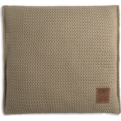 Knit Factory Maxx Sierkussen - Olive - 50x50 cm - Inclusief kussenvulling