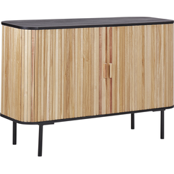 Beliani LINDON - Sideboard-Lichte houtkleur-Paulowniahout