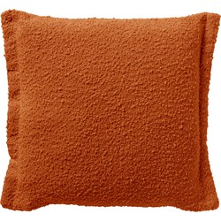 Dutch Decor OTIS - Kussenhoes 45x45 cm - effen kleur - unieke stof - Potters Clay - oranje - Dutch Decor