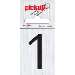 Route alulook 60 x 44 mm Sticker zwarte cijfer 1 pick up - Pickup