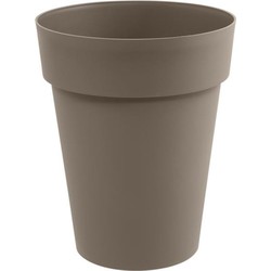 Bloempot Toscane kunststof taupe D44 x H53 cm - Plantenpotten