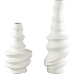 PTMD Bloempot Georgy - 20x14x36 cm - Keramiek - Wit