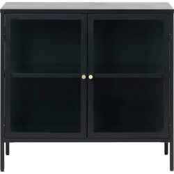 Dressoir Zwart - 40x90x85cm - Metaal - Dressoir Carmel