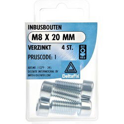 Inbusbout m8x20mm 4st