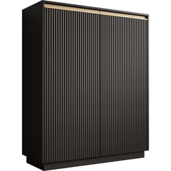 Meubella - Dressoir Remy 2 - Zwart - 104 cm