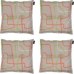 Madison -  Zitkussen Joah terra - Ca. 50x50 cm - Set van 4