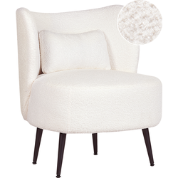 Beliani OTSBY - Fauteuil-Wit-Bouclé