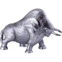 PTMD Decoratieve Standbeeld Ebeny - 23x9x12 cm - Aluminium - Zilver