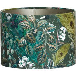Light & Living - kap - Xenia Flora - groen - textiel - Ø 30cm - E27 - 2230943
