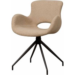 SIDD Campo swivel armchair - fabric Teddy MJ8-3 Light brown