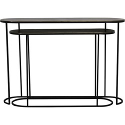 Light & Living - Side BOCOV - 118x28x81cm - Brons - Set van 2