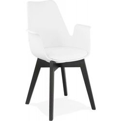 Stoel met armleuningen MISTRAL 585x50x82 cm Wit