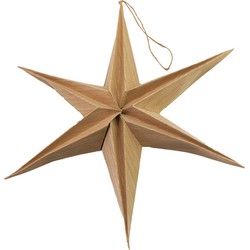 Stern Fabrik decoratie kerstster -A bruin - 29 cm - eco - papierA - Kerststerren