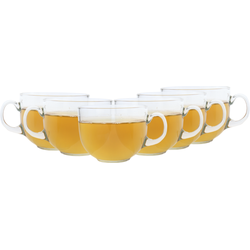 OTIX Theeglazen - met Oor - 6 Stuks - 470 ml - Cappuccino - Glazen