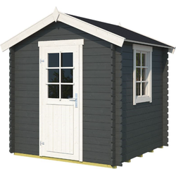 Blokhut Wels 200x200 Carbon Grey-Wit