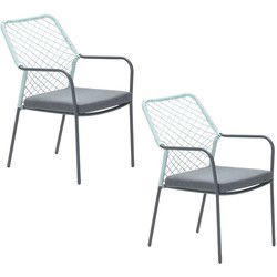 Garden Impressions Ross tuinstoel soft groen - 2 stuks