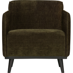 BePureHome Statement Fauteuil Met Arm - Ribstof - Groen - 77x72x93