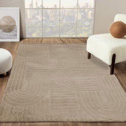 Japandi vloerkleed – Eve Taupe - 200x300 cm