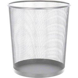 Gerimport Prullenmand - zilver - 12L - metaal - Prullenmanden