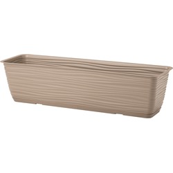 Form Plastic Plantenbak Balustrade - kunststof - beige - L40 x B17 x H14 cm - balkonbak - Plantenbakken