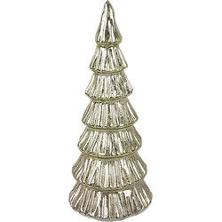 Clayre & Eef Kerstdecoratie met LED-verlichting Kerstboom Ø 9x21 cm Groen Kunststof