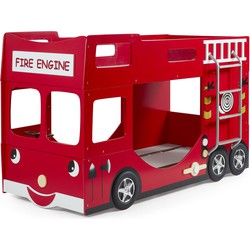 VIPACK Fire Truck Bunk Bed