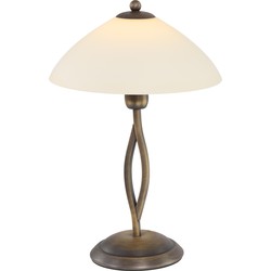 Steinhauer tafellamp Capri - brons - metaal - 30 cm - E27 fitting - 6842BR