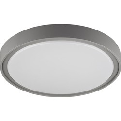 QIJO plafonnier rond grijs SMD LED 1550Lm 15W IP65