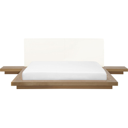 Beliani ZEN - Tweepersoonsbed-Lichte houtkleur-MDF