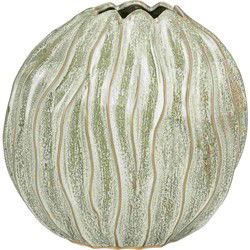 Mica Decorations Vaas Jovi - 35x17x35 cm - Keramiek - Groen
