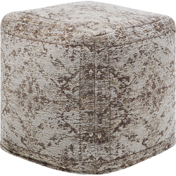 MEERUT  - Poef - Taupe - 42 cm - Katoen