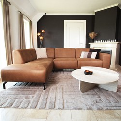 Hoekbank Barin cognac microvezel links