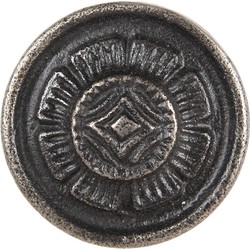 Clayre & Eef Deurknop  Ø 4 cm Grijs Ijzer Rond Meubelknop