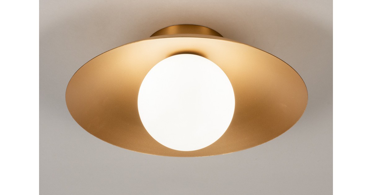 Lumidora Plafondlamp 74265 - G9 - Goud - Messing - Metaal - Badkamerlamp - ⌀ 35 cm