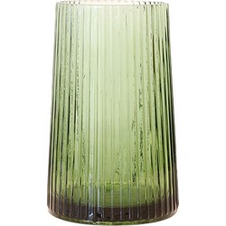 HK-living vaas glas groen medium 13x13x20cm