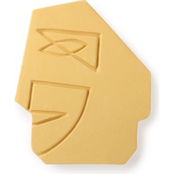 HKliving gezicht muur ornament masker aardewerk mosterd geel small
